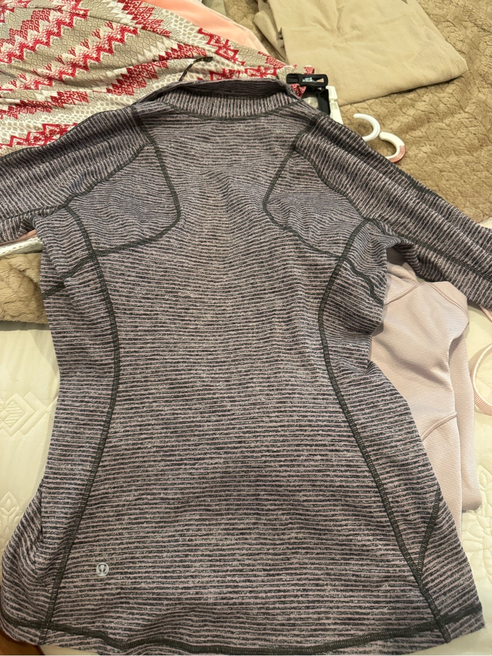 lululemon athletica Heathered Light Gray Crewneck Sweater